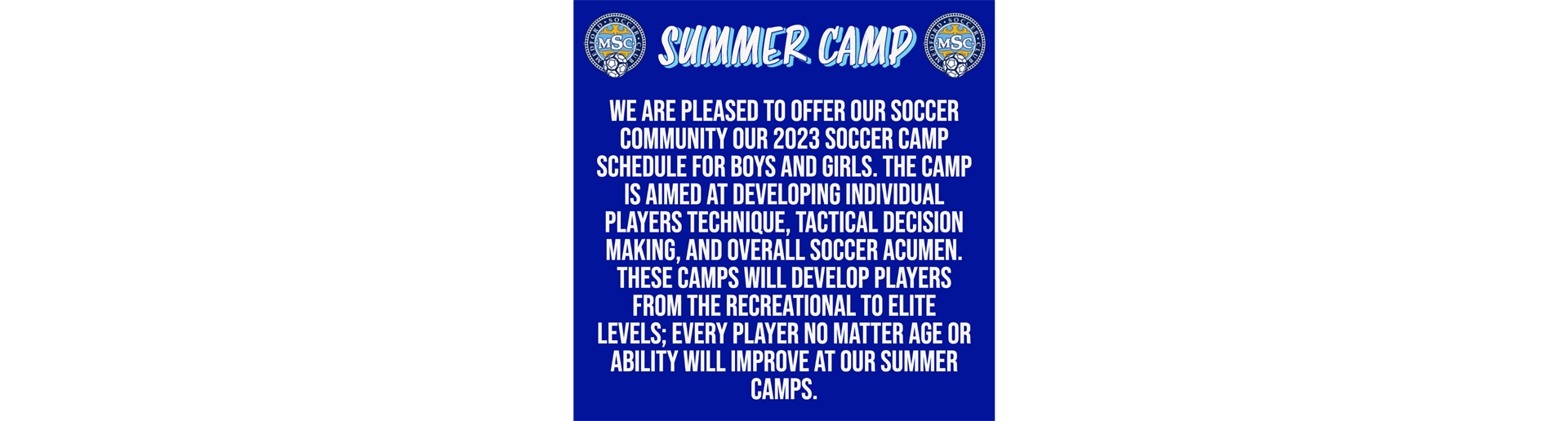 SUMMER CAMP 2023